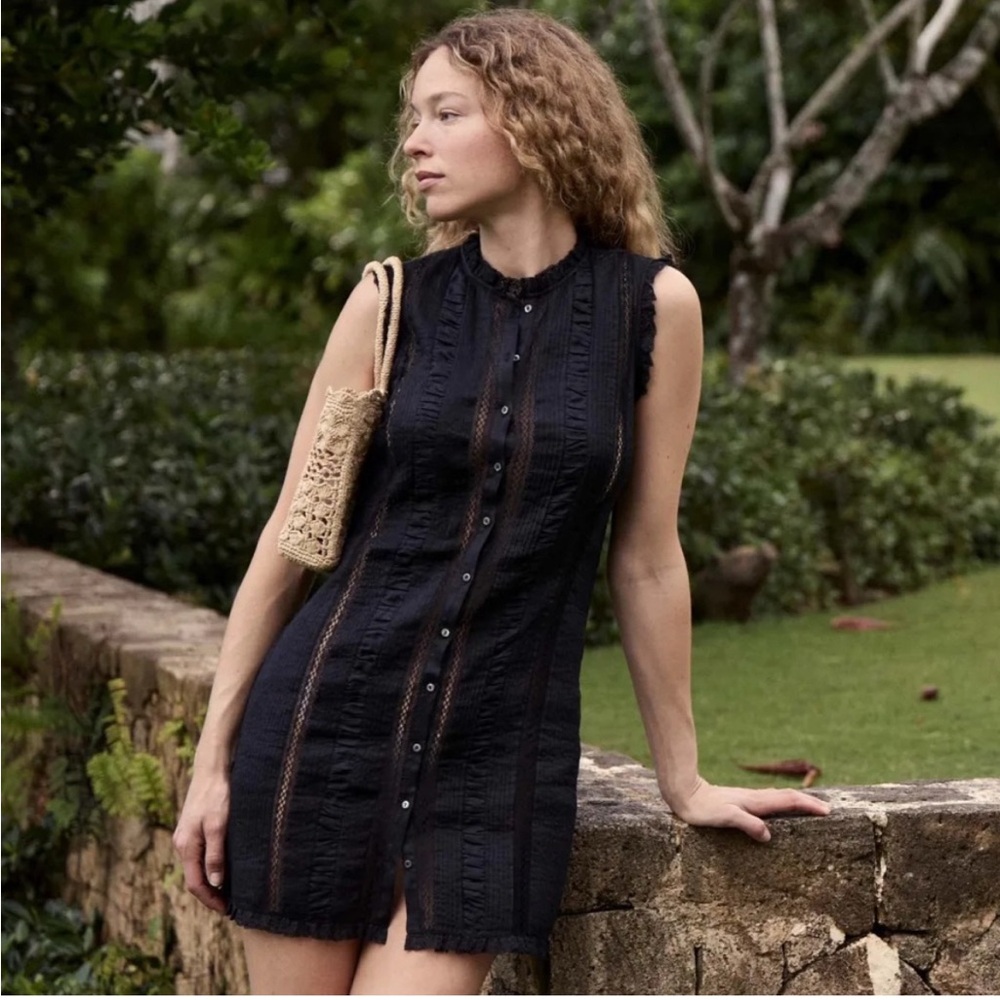 Doen Brianna Black Mini Dress Size S